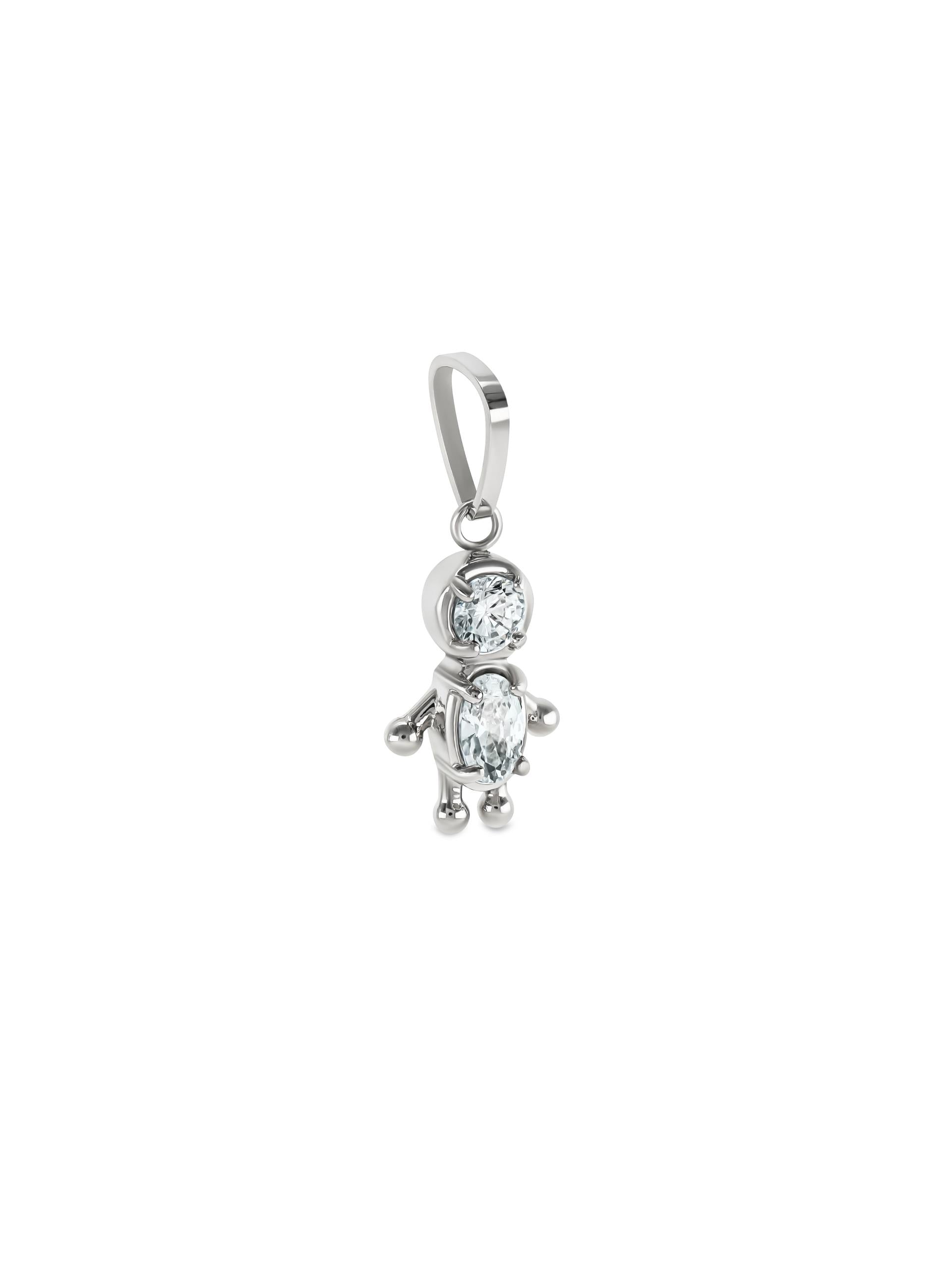 One Energy Boy Crystal Silver Charm