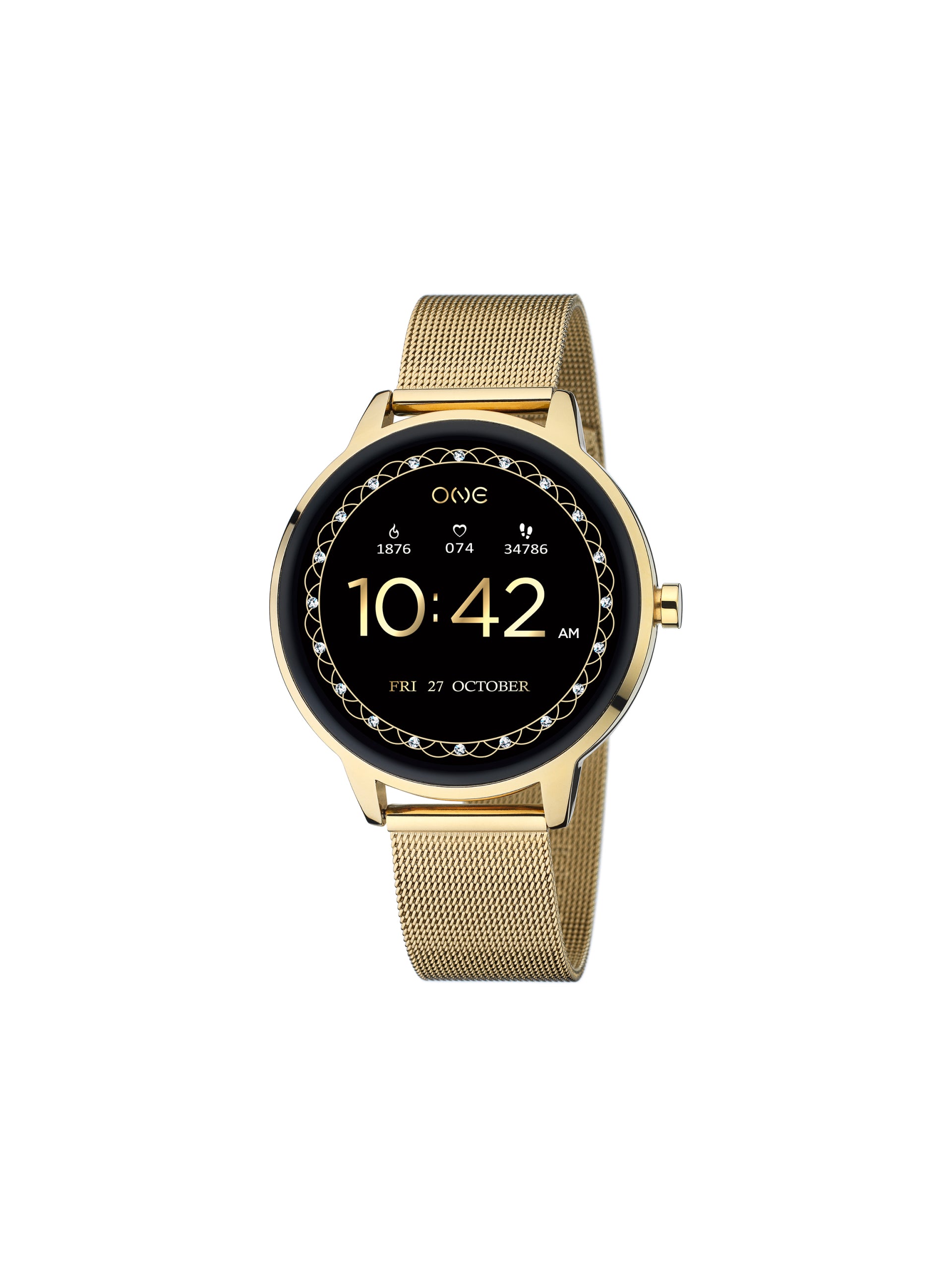 Smartwatch One QueenCall Gold Mesh - Ana Joalheiros