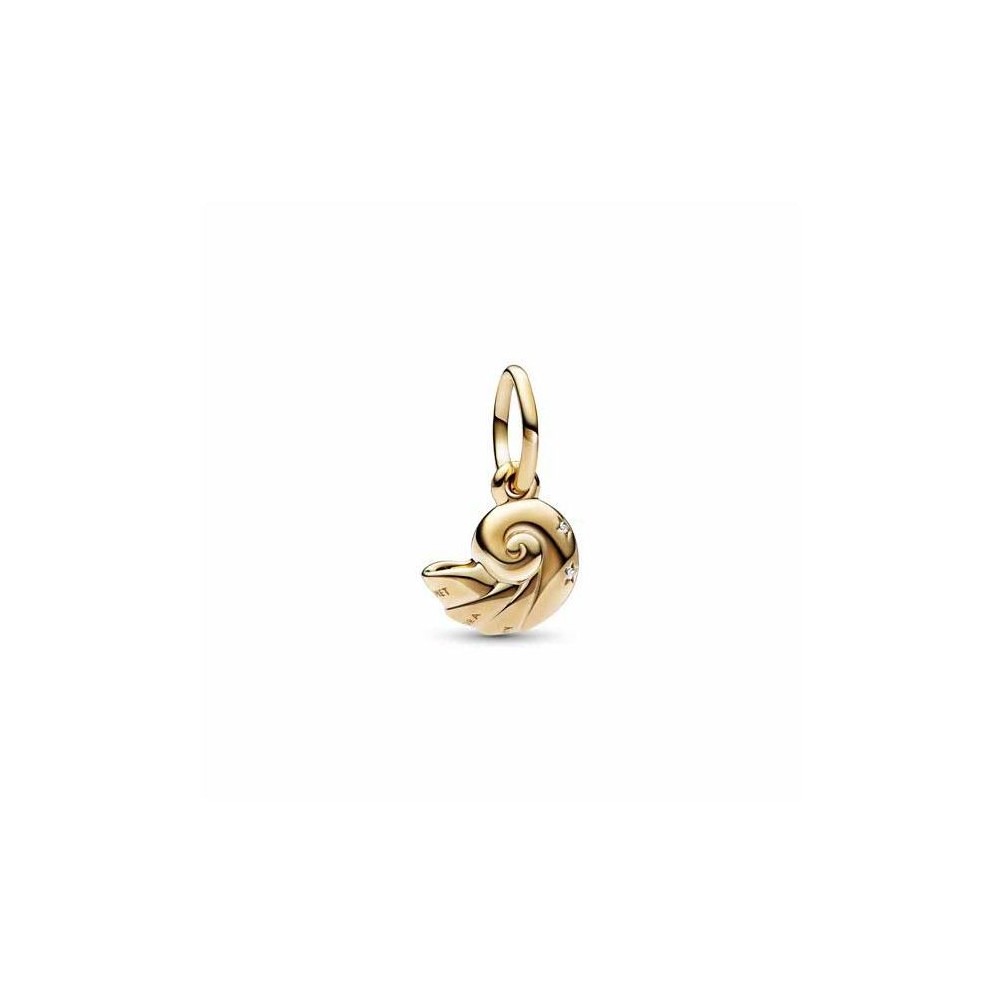 Disney The Little Mermaid shell 14k gold-plated pendant