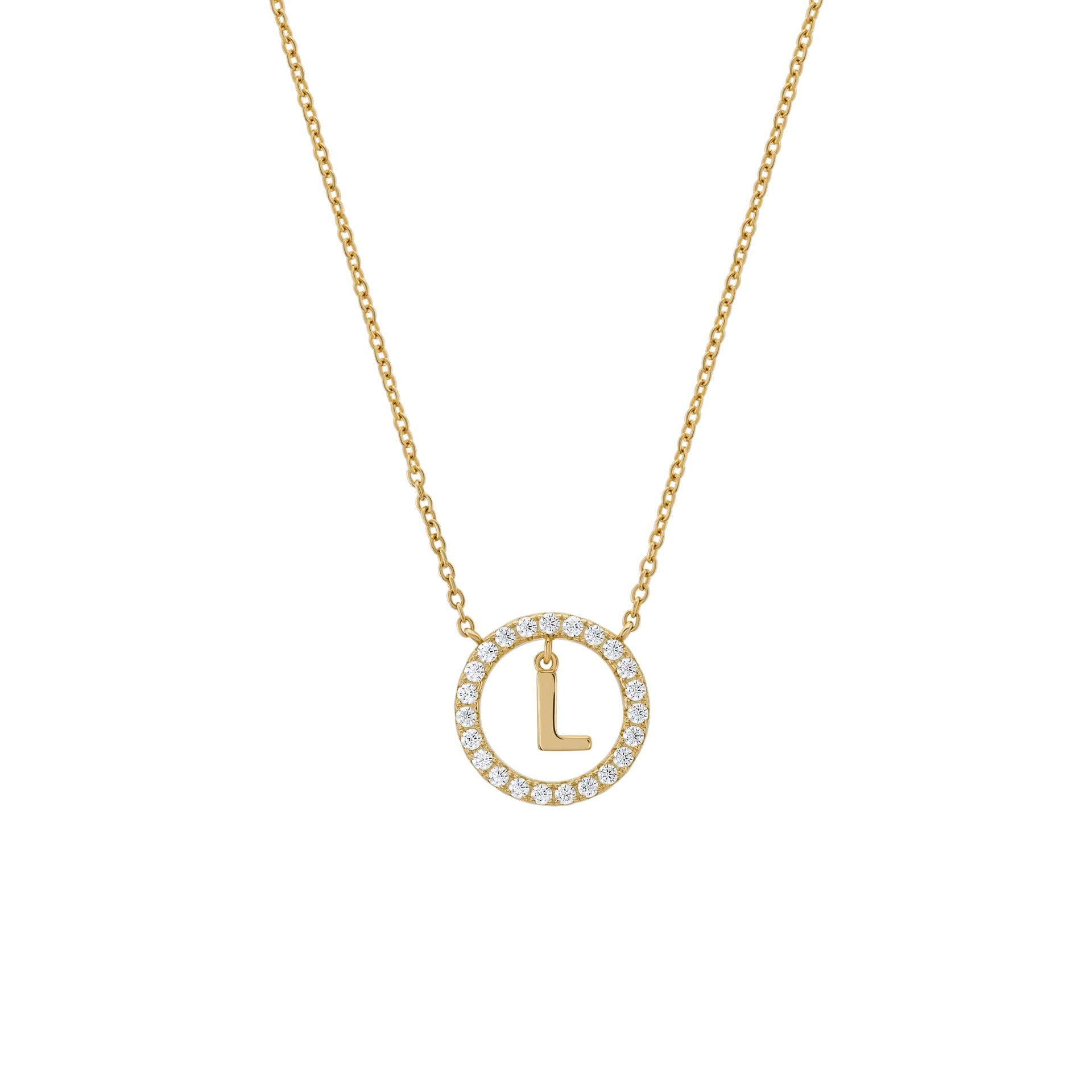 UNIKE LETTER IN CIRCLE L NECKLACE