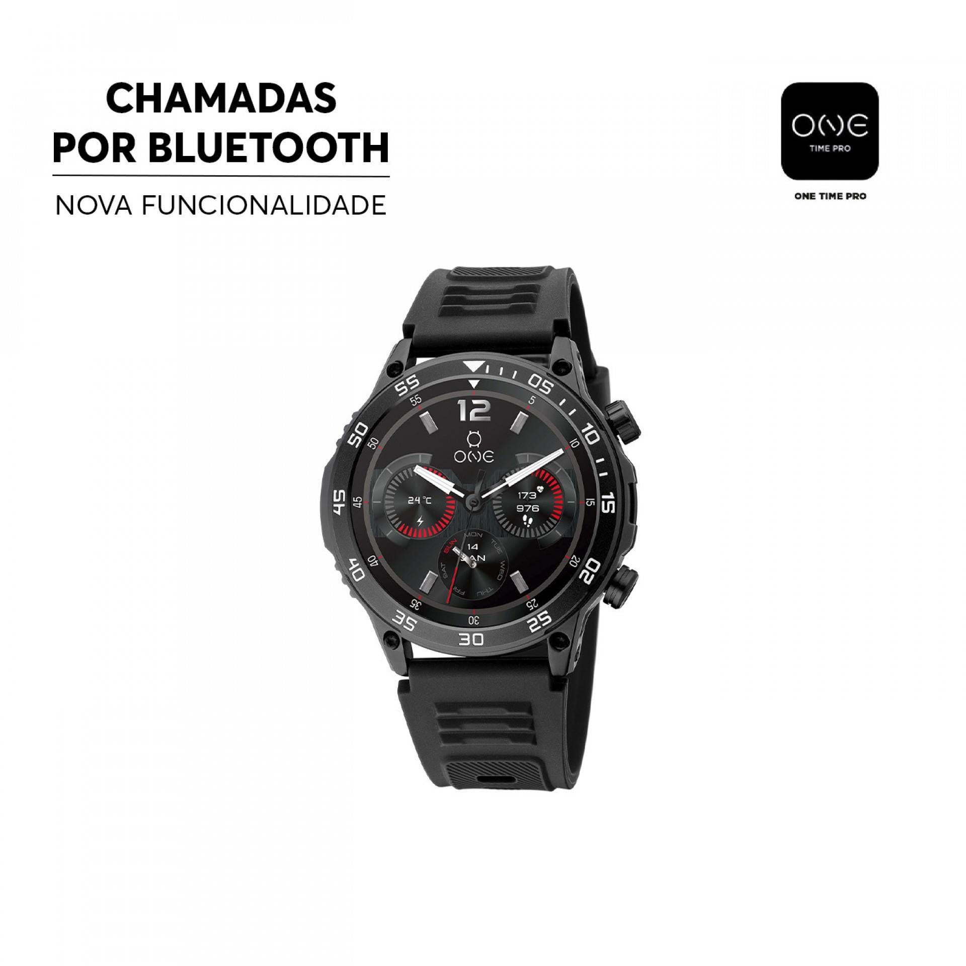 Smartwatch One Men SportyCall Black - Ana Joalheiros