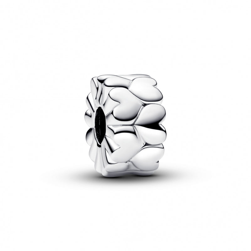 Conta Pandora Hearts sterling silver clip - Ana Joalheiros