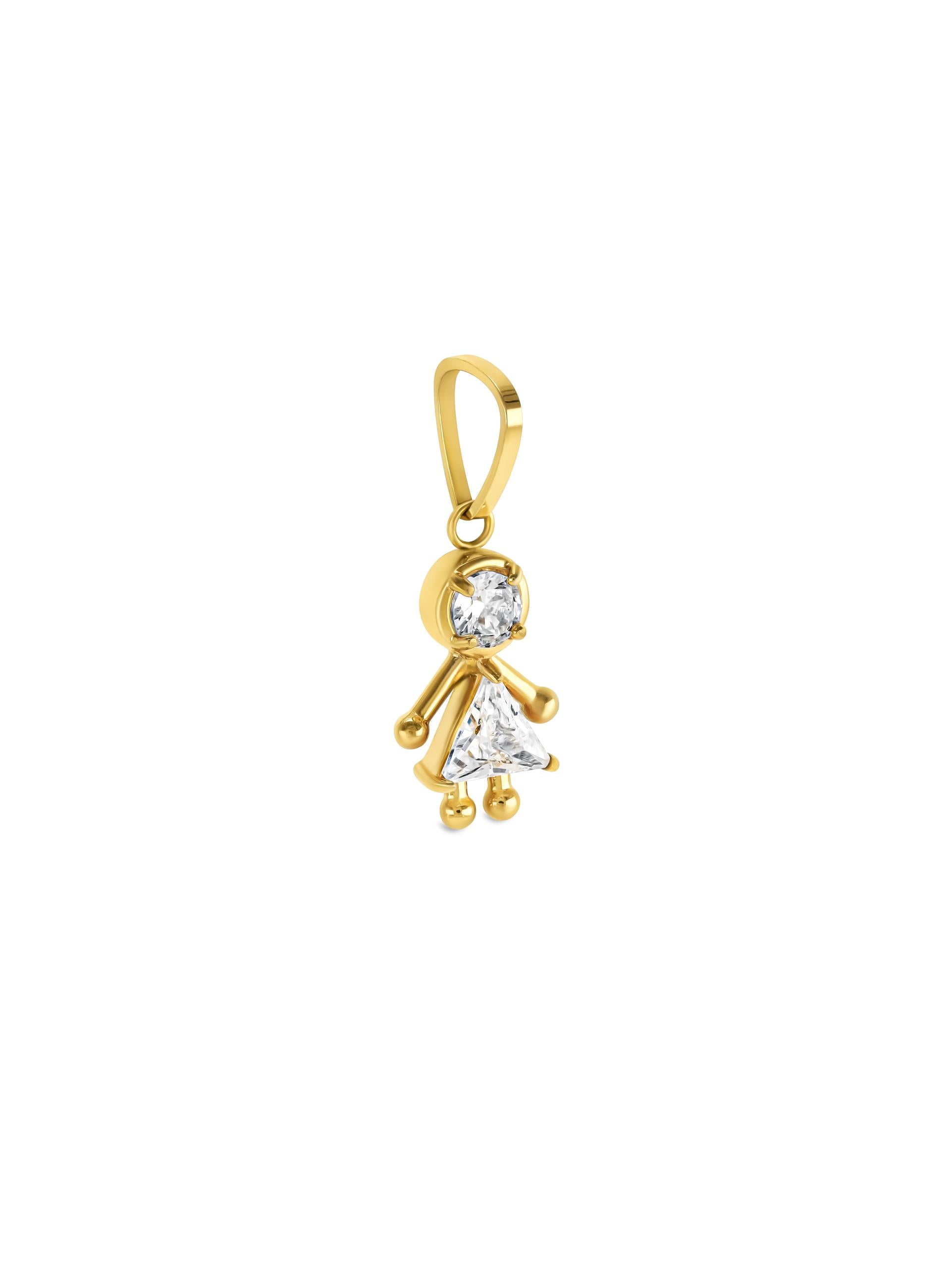 One Energy Girl Crystal Gold Charm