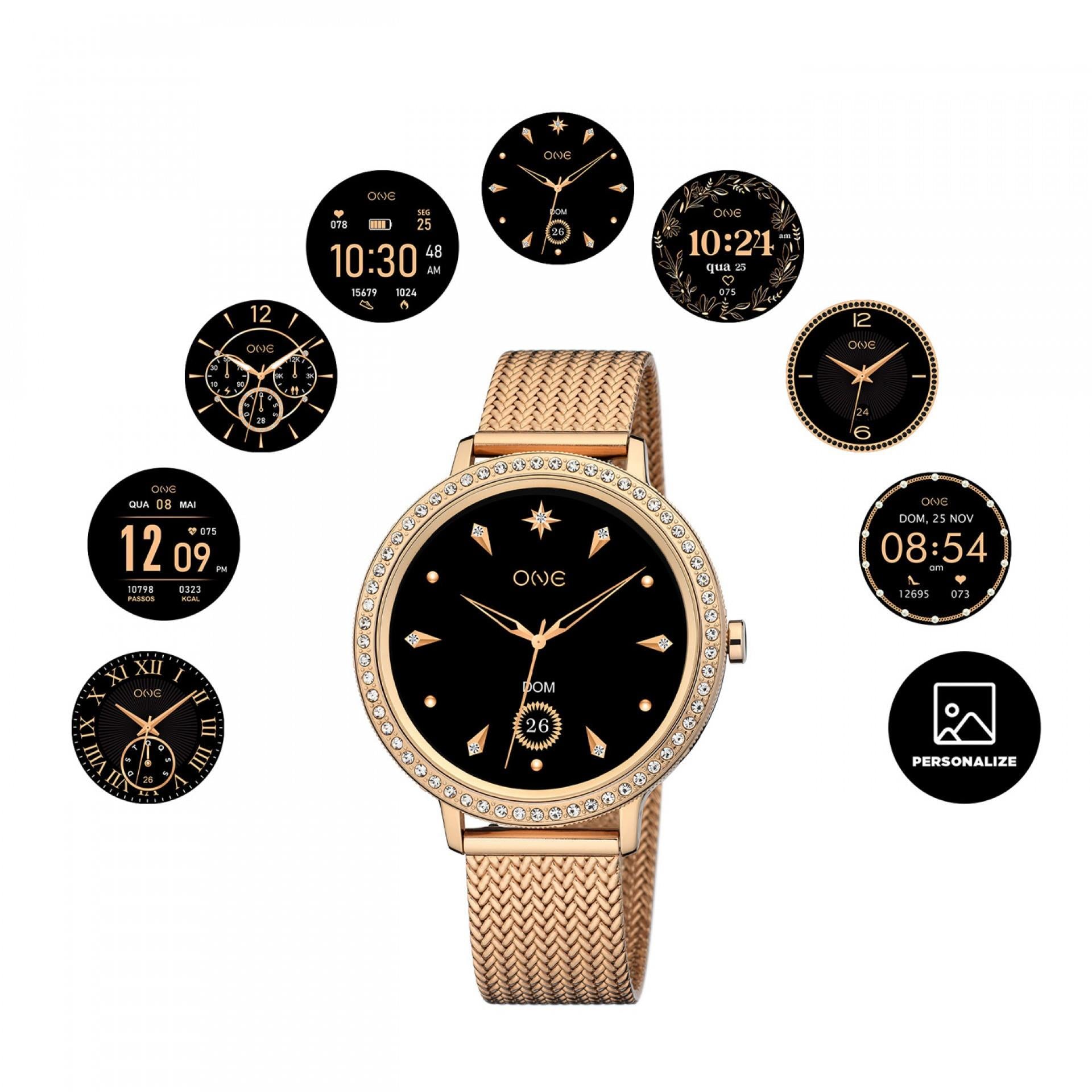 Smartwatch Box One Senhora GlamCall Rose Gold