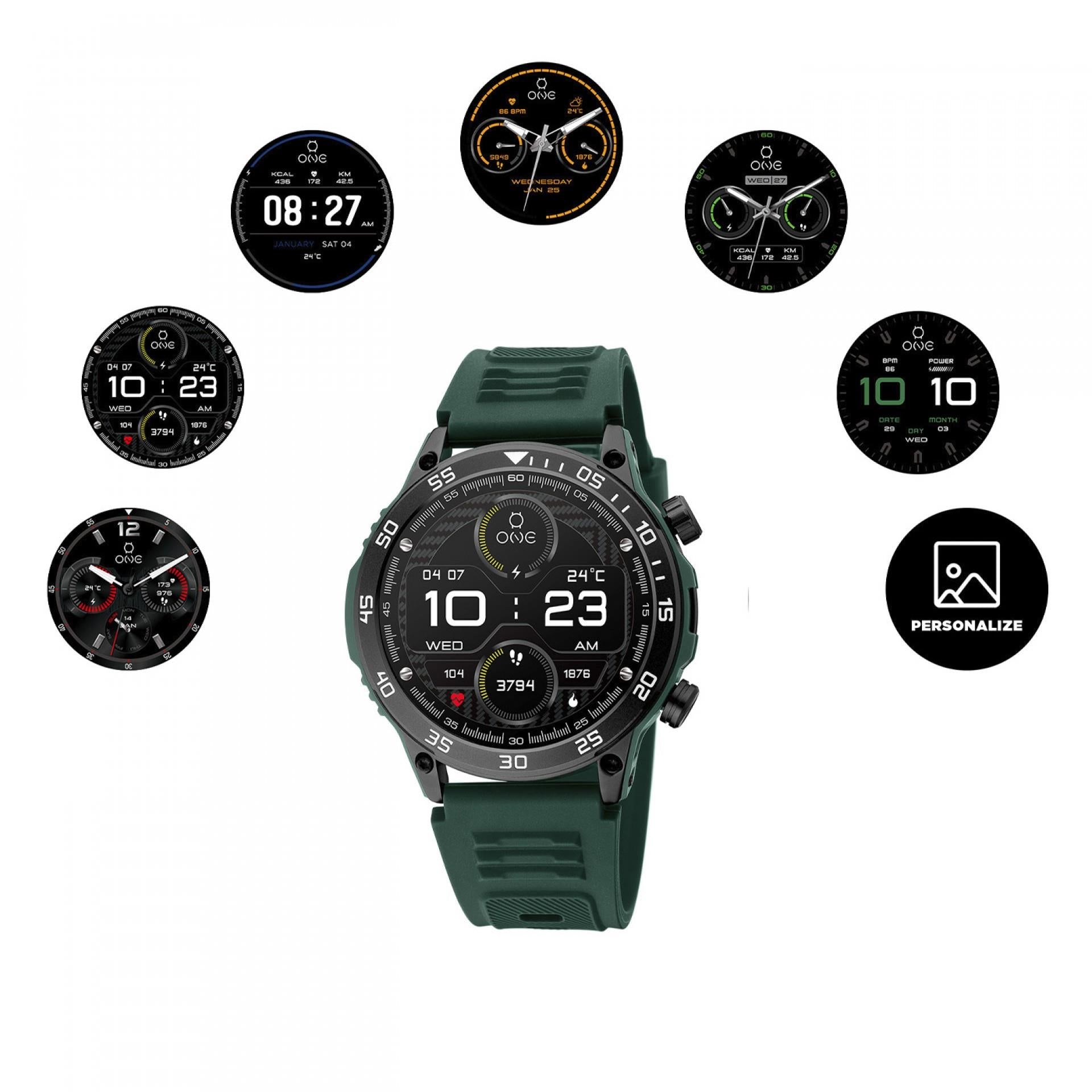 Smartwatch One Men SportyCall Green - Ana Joalheiros