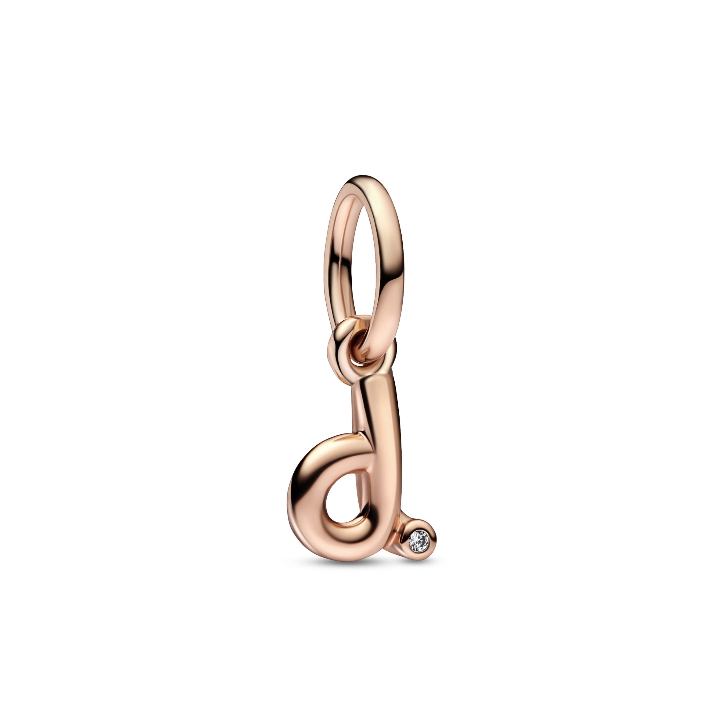 14k Silver and Gold Pandora Charm PANDORA LETTER d