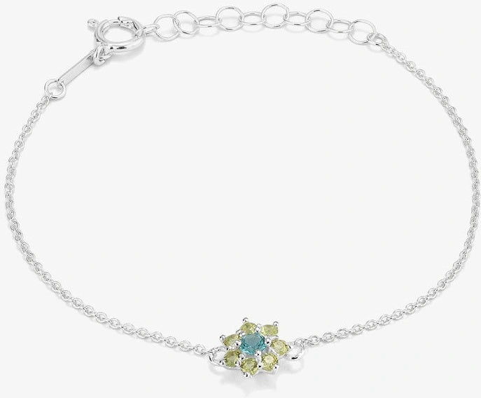 Radiant by Jewels Silver Bracelet Blue Stone ROSETONES