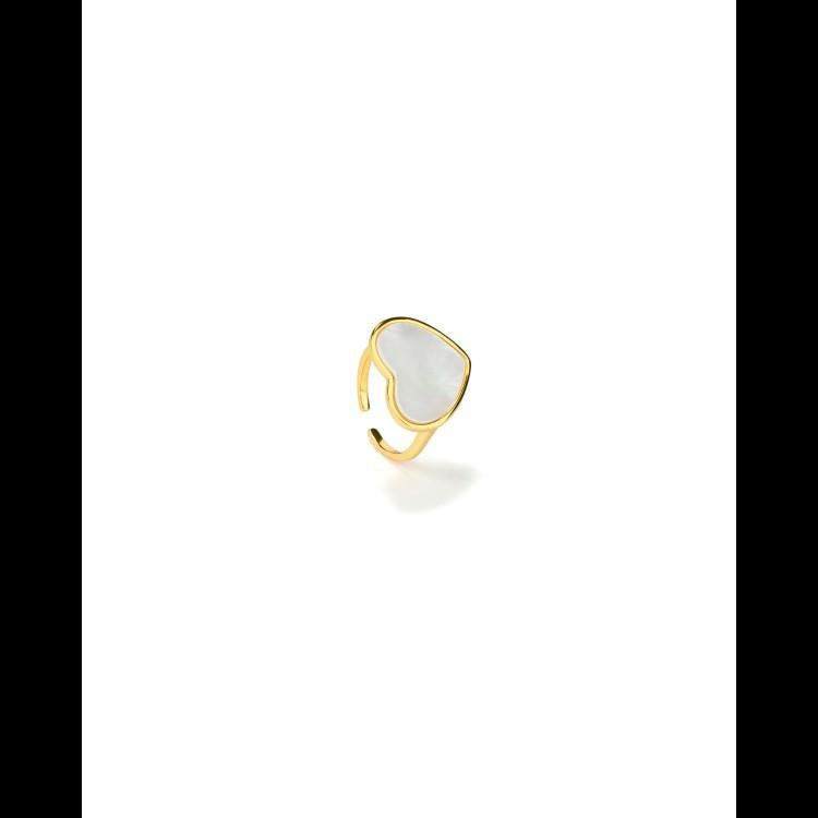 Radiant By Jewels Mother of Pearl Heart Seal Ring