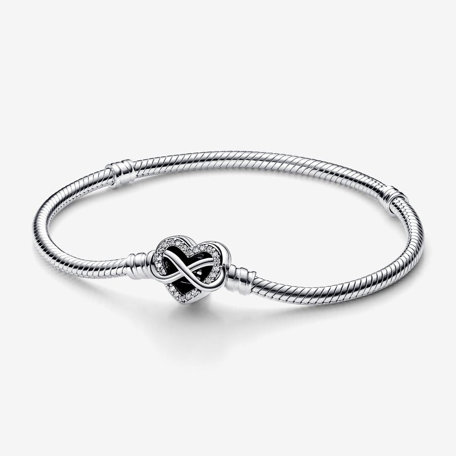 Infinity Heart Clasp Snake Chain