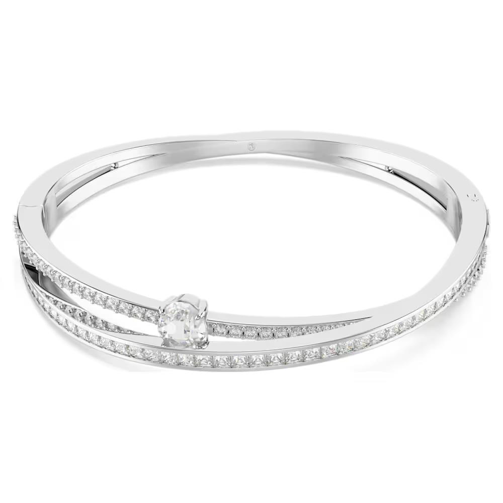 SWAROVSK Steel Hyperbola Bracelet: Drp White/RHS M