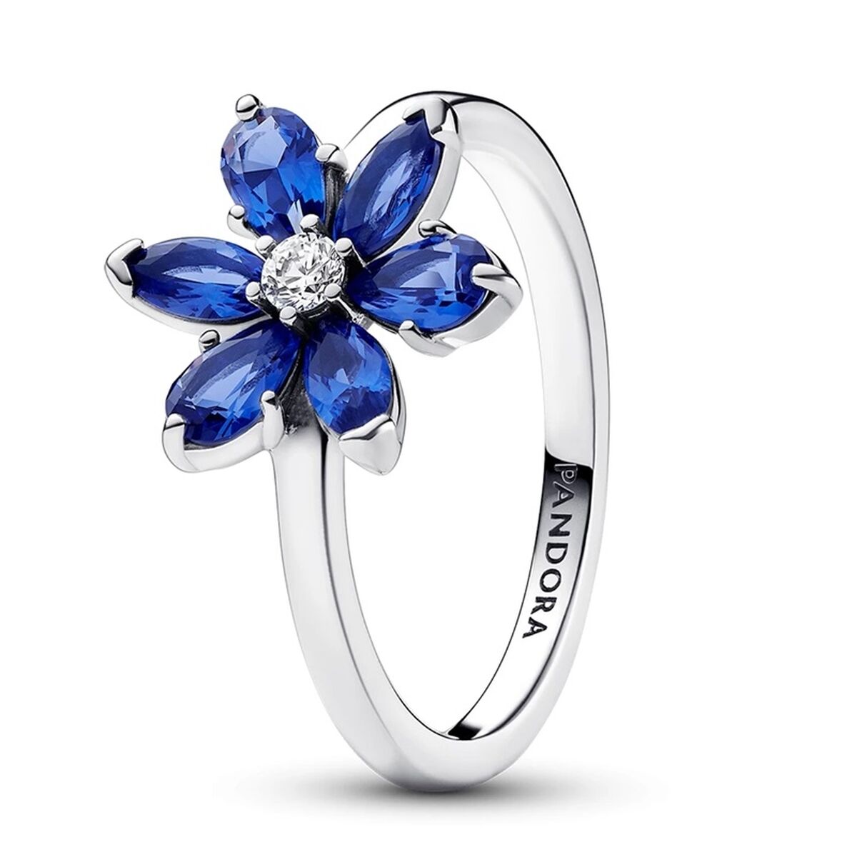 Anel Pandora Cluster Sterling Princess Blue - Ana Joalheiros