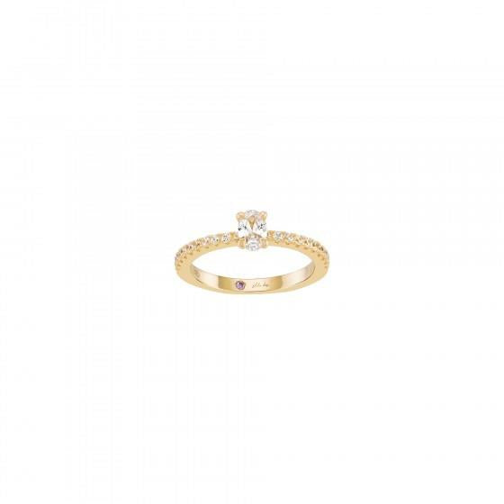 ANEL UNIKE MIA ROSE OVAL SOLITAIRE GOLD - Ana Joalheiros