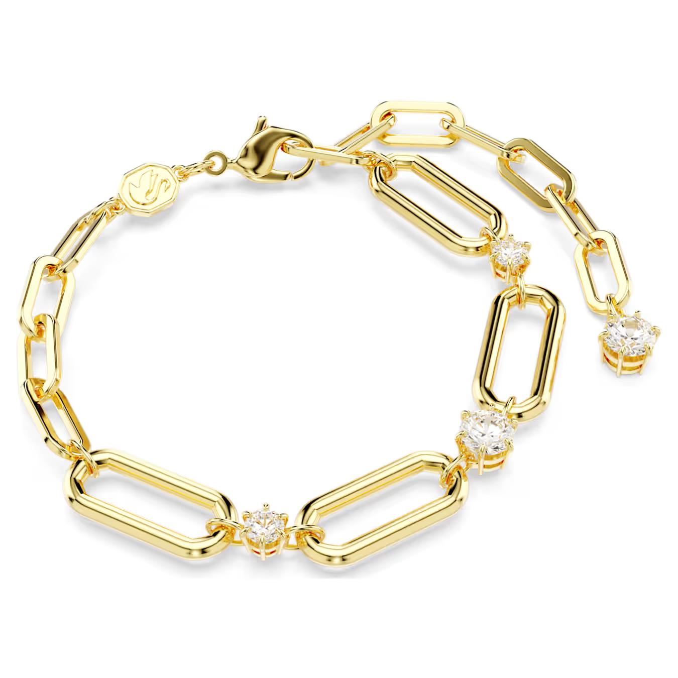 Swarovski Constella Bracelet White, Gold Lacquered