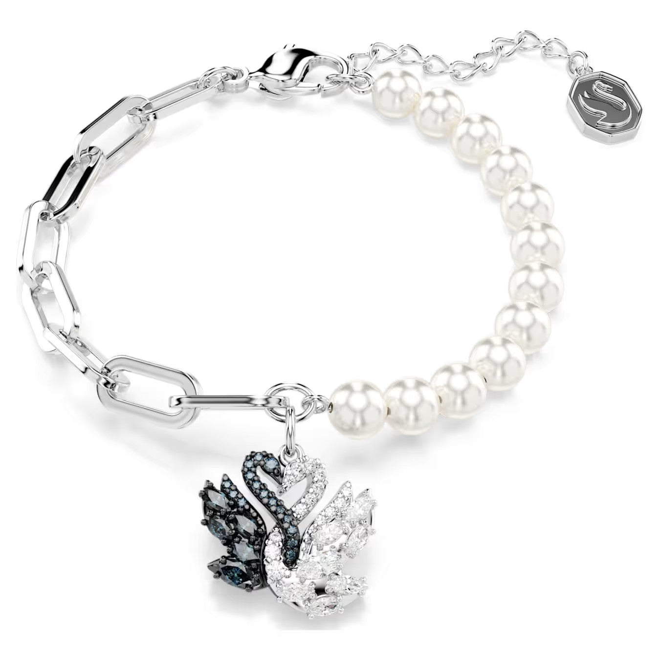 Pulseira Swarovski Swan Crystal Pearl Cisne