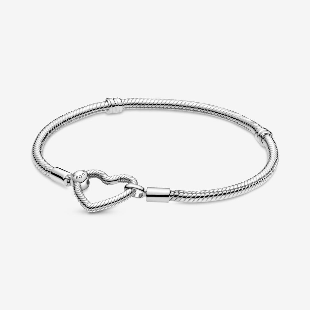 Pandora Bracelet with Open Heart Clasp