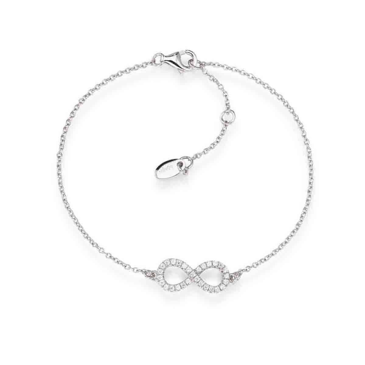 AMEN, (P) DIAMONDS, SILVER BRACELET 16+3cm,