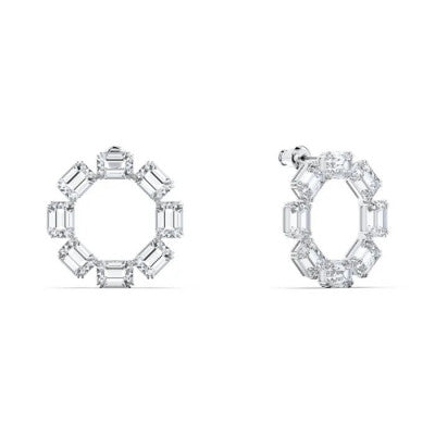 SWAROVSKI STEEL CLIP EARRINGS CIR CIRCLE