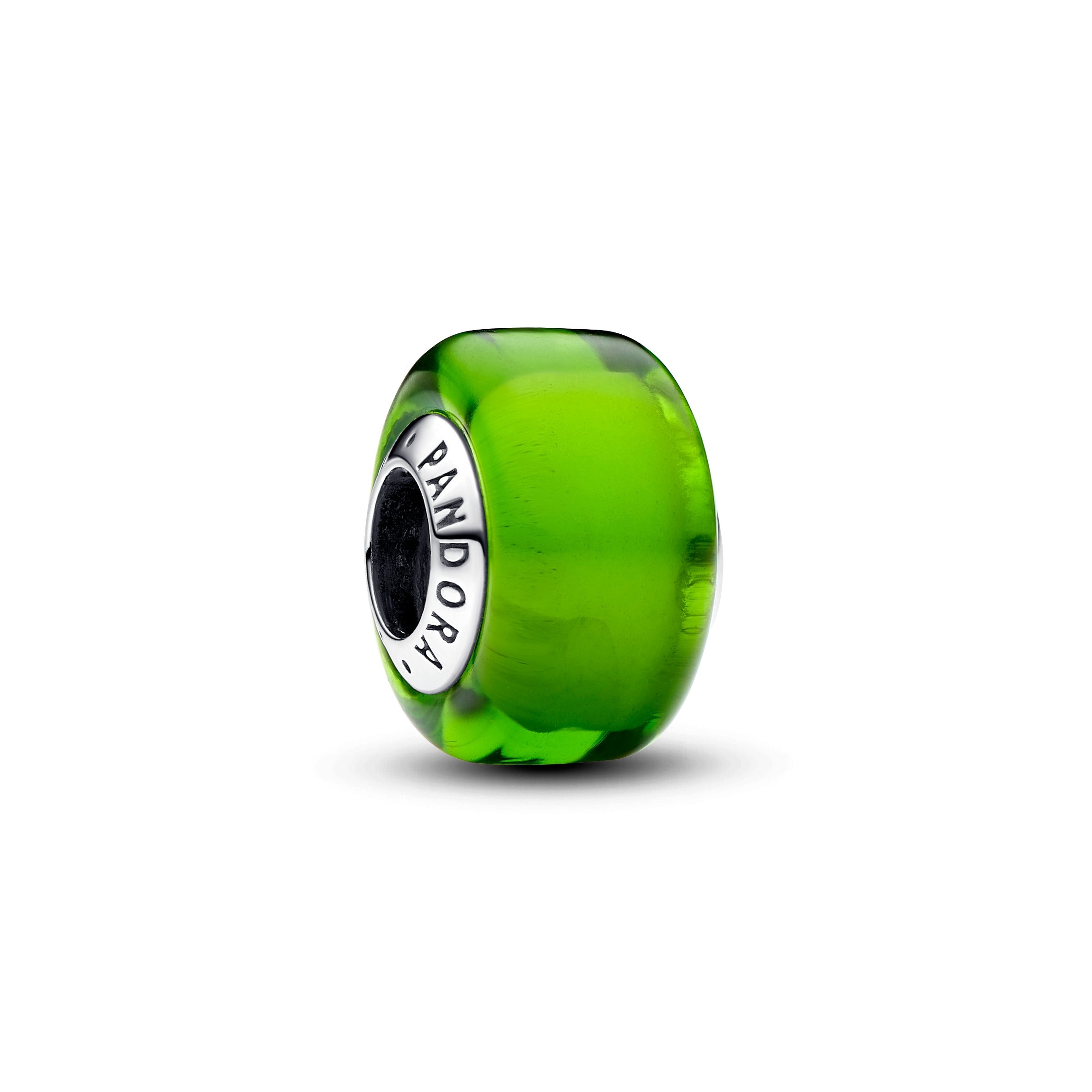 Conta Pandora Sterling silver charm with green Murano glass - Ana Joalheiros